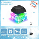 LED Keyboard Fidget Toys Keychain Keyboard Fidget Key Chain Decompression Toys Finger Button Clicker Stress Relief Gifts