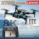 Lenovo XT808GPS Drone 4K Professional HD Dual Camera 8K Dron Brushless Motor 5G WIFI FPV Foldable RC Quadcopter Helicopter