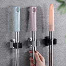 Stainless Steel Wall Mounted Mop Storage Rack No Nail Broom Holder Waterproof Household Organizer for Bathroom Kitchen