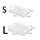 7-Compartment Transparent Makeup Organizer for Eyeshadow Palette and Cosmetics, Vanity Table and Bathroom Countertop Storage Box