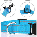 Reflective Dog Collar Strap with Adjustable Safety Nylon Pet Collar Pet Traction Rope Suitable for Small and Medium-Sized Pets