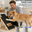 Wooden Pet Scratching Board for Dogs with Built-in Treat Box Nail Trim Pad Pull-Out Design Sandpaper Surface Scratch Toy
