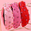 1/3pcs Fashion Valentine's Day Headbands Crystal Love Heart Hairband Headbands Headwear Girls Women Party Hair Accessories