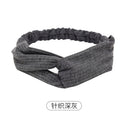 Women Headband Bohemian Elastic Hair Bands Soft Solid Color Girls Hairband Hair Accessories Twisted Knotted Headwrap