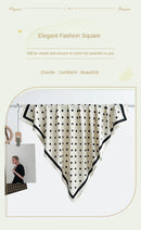 Hot Selling New 90 * 90 Women's Headscarf High-end Simple Black and White Polka Dot Printed Twill Silk Light Luxury Scarf