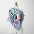 70cm*70cm Fashion 2025 Design Print Silk Square Scarf Women Floral Foulard Horse Hairband Neckerchief Hijab Headband Bandana