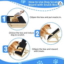 Wooden Pet Scratching Board for Dogs with Built-in Treat Box Nail Trim Pad Pull-Out Design Sandpaper Surface Scratch Toy