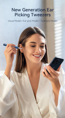 3 in 1 Wi-Fi Enabled Ear Pick Tweezers 12MP Camera Earwax Removal Tool with Rechargeable Battery Ear Cleaner with Tweezers Tools