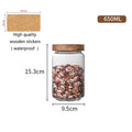 Wood Lid Orgnizer Glass Airtight Canister Kitchen Storage Bottles Jar Sealed Food Container Ginger Cereal Dispenser Stash Cans