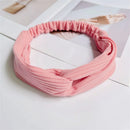 Women Headband Bohemian Elastic Hair Bands Soft Solid Color Girls Hairband Hair Accessories Twisted Knotted Headwrap