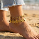 Bohemia Multilayer Rice Bead Anklet Set for Women Fashion Starfish Pendant Anklets Summer Sandy Beach Ankle Chain On Leg Jewelry
