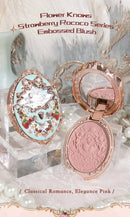 Flower Knows Strawberry Rococo Series Embossed Blush 5g Blush Powder Berry Mary Blusher Palette Makeup Profesional