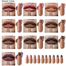 ‌10 Colors Brown Toned Capsule Lipstick Set Smooth Matte Velvet‌ Lasting Mini Lip Balm Smudge Proof High Pigment Lips Makeup Kit