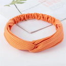 Women Headband Bohemian Elastic Hair Bands Soft Solid Color Girls Hairband Hair Accessories Twisted Knotted Headwrap