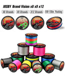 JOSBY Japan 8 Strands Braided Fishing Line  Multifilament Speckled 8X PE Wire 100M 300M 500M Fly Sea Saltwater Freshwater Pesca