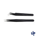 Tweezers, Precision Black DIY Tweezers for Nail Art and Eyelash Extensions Beauty Tools