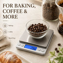 Digital Kitchen Scale Stainless Steel Food Scale with LCD Display for Precise Weighing of Cooking Ingredients Diet