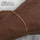 EManco Wire Chain Bracelet Fashion Trend New Personalized Men's White Gold Bracelet Non-Fading Color Wholesale Jewelry