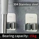 Stainless Steel Wall Mounted Mop Storage Rack No Nail Broom Holder Waterproof Household Organizer for Bathroom Kitchen