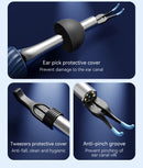 3 in 1 Wi-Fi Enabled Ear Pick Tweezers 12MP Camera Earwax Removal Tool with Rechargeable Battery Ear Cleaner with Tweezers Tools