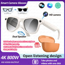2026 4K HD AI Smart Glasses Chat GPT 800MP Camera Bluetooth Call 290mAh Battery 32GB Voice Assistant Control Smart Glasses 2026