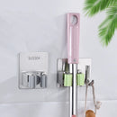 Stainless Steel Wall Mounted Mop Storage Rack No Nail Broom Holder Waterproof Household Organizer for Bathroom Kitchen
