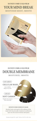 5/10pcs SADOER 24K Golden Face Mask Moisturizing Face skincare Firming Nourishing Smooth Skin Rejuvenation Facial Masks