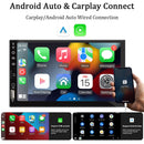 Hippcron Car Radio 1 Din Carplay Android Auto Multimedia Player HD 7‘’ Touch Screen FM AUX Input Bluetooth MirrorLink Universal