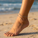 Bohemia Multilayer Rice Bead Anklet Set for Women Fashion Starfish Pendant Anklets Summer Sandy Beach Ankle Chain On Leg Jewelry