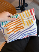 Corduroy Women Cosmetic Bag Large Capacity Makeup Storage Bag Travel Portable Organizer Zipper Wash Bag