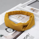 Women Headband Bohemian Elastic Hair Bands Soft Solid Color Girls Hairband Hair Accessories Twisted Knotted Headwrap