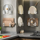 Pot Lid Rack Pot Cover Cutting Board Holder Sponge Storage Shelf Kitchen Bathroom Wall Mounted Organizer Rack Accessories