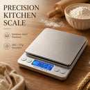 Digital Kitchen Scale Stainless Steel Food Scale with LCD Display for Precise Weighing of Cooking Ingredients Diet
