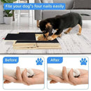 Wooden Pet Scratching Board for Dogs with Built-in Treat Box Nail Trim Pad Pull-Out Design Sandpaper Surface Scratch Toy