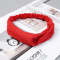 Women Headband Bohemian Elastic Hair Bands Soft Solid Color Girls Hairband Hair Accessories Twisted Knotted Headwrap