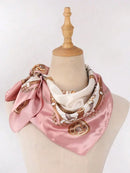 New Brand Print Headband Scarf Women Fashion 90*90cm Silk Satin Hijab Bandana Neckerhicef Sun Protection Shawl Wrap Headscarf
