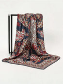 New Brand Print Headband Scarf Women Fashion 90*90cm Silk Satin Hijab Bandana Neckerhicef Sun Protection Shawl Wrap Headscarf