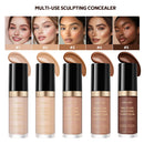 Long-lasting Coverage Concealer Matte Foundation Multi-Use Cream Oil Free Highlight and Retouch Face Makeup Products for Women