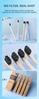 Biodegradable Bamboo Toothbrush Environmentally Friendly Natural Material Ultra Dense and Soft Bristles10 Thousand Br