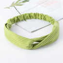 Women Headband Bohemian Elastic Hair Bands Soft Solid Color Girls Hairband Hair Accessories Twisted Knotted Headwrap