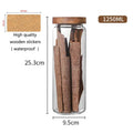 Wood Lid Orgnizer Glass Airtight Canister Kitchen Storage Bottles Jar Sealed Food Container Ginger Cereal Dispenser Stash Cans
