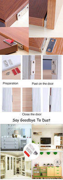 2 Pack Ultra Thin Cabinet Magnetic Catch Adhesive Drawer Magnet Catch For Kitchen Closet Door Closing Magnetic Door Catch Closer