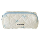 Cute Bow Flower Quilting Cotton Makeup Bag Women Zipper Cosmetic Organizer Female Cloth Handbag Portable Toiletry Case for Girls