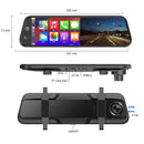 4K HD Car DVR Touch Screen Carplay & Android Auto Dash Cam Night Vision Video Recorder Driving Recorder