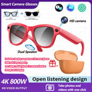 2026 4K HD AI Smart Glasses Chat GPT 800MP Camera Bluetooth Call 290mAh Battery 32GB Voice Assistant Control Smart Glasses 2026