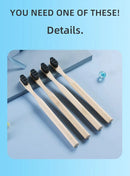 Biodegradable Bamboo Toothbrush Environmentally Friendly Natural Material Ultra Dense and Soft Bristles10 Thousand Br