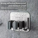 Stainless Steel Wall Mounted Mop Storage Rack No Nail Broom Holder Waterproof Household Organizer for Bathroom Kitchen