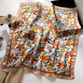 Hot Selling New 90 * 90 Women's Headscarf High-end Simple Black and White Polka Dot Printed Twill Silk Light Luxury Scarf