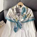 Hot Selling New 90 * 90 Women's Headscarf High-end Simple Black and White Polka Dot Printed Twill Silk Light Luxury Scarf