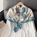 Hot Selling New 90 * 90 Women's Headscarf High-end Simple Black and White Polka Dot Printed Twill Silk Light Luxury Scarf